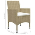 thumbnail image 6 of vidaXL Patio Dining Set Outdoor Dining Set Table Chair Poly Rattan and Glass, 6 of 57