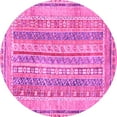 thumbnail image 1 of Ahgly Company Indoor Round Abstract Pink Modern Area Rugs, 4' Round, 1 of 4