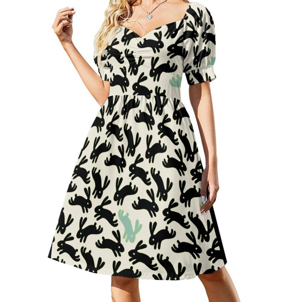 Vestido de manga corta Bunny Hy vestidos para mujer vestidos de mujer elegantes y bonitos Vestido
