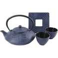 thumbnail image 3 of CUISILAND BLUE Théière en Fonte Libellule 27oz avec 2 Tasses, 3 of 8