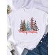thumbnail image 1 of Camiseta con estampado de feliz navidad para mujer, ropa de vacaciones de los años 90, camisetas de año nuevo, camiseta gráfica, regalo de tendencia, 2025, 1 of 5