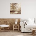 thumbnail image 2 of Stupell Industries Forest Stream in Sepia Landscape & Nature Painting Wrapped Canvas Canvas Art Print Wall Art, 30 x 30, 2 of 7