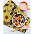 thumbnail image 3 of Spring Daisy Kitchen Dish Towels for Drying Dishes Set of 4, Botanical Brown Yellow Flowers Oil Painting Waffle Weave Microfiber Hand Tea Bathroom Towels Quick Dry & Absorbent Towel 12x12, 3 of 7