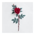 thumbnail image 1 of Pre-Printed Cloth Embroidery Flower Stumpwork Crafts for Beginner Adults - Rose, 1 of 8