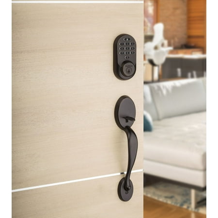 Kwikset - Halo Smart Lock Wi-Fi Replacement Deadbolt with App/Keypad/Key Access - Venetian Bronze
