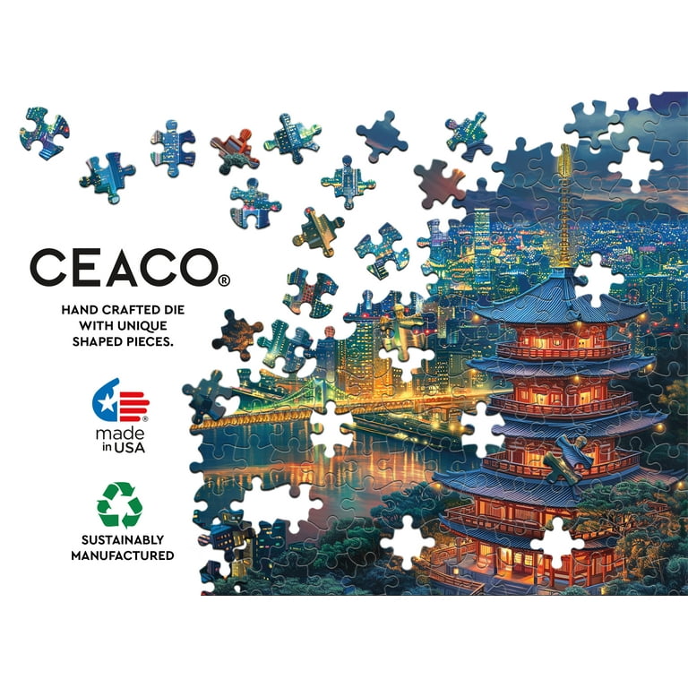 Ceaco Tokyo Night Glow Interlocking Jigsaw Puzzle - Walmart.com