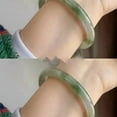 thumbnail image 2 of Glass Imitation Jade Bracelet Fashionable Versatile Round Bar, 2 of 3