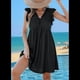 thumbnail image 2 of Vestido Tipo Cárdigan de Corta con Cuello en V y Ribete de Encaje, Color Negro, Talla S, 2 of 6