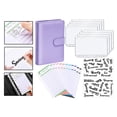 thumbnail image 4 of Carpeta de Cuaderno A6, Carpeta de Presupuesto, Bolsillos Transparentes de PVC con Pegatinas de Letras, Sobres de Presupuesto en Efectivo para Planifi Púrpura Soledad Presupuesto de la carpeta, 4 of 7