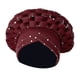 thumbnail image 2 of Turbante africano para la cabeza, pañuelo para la cabeza con diamantes de imitación, gorro de moda para mujer Color rojo oscuro, 2 of 9