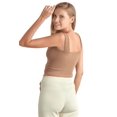 thumbnail image 3 of Women’s Seamless Textured Crop Tank, Mocha, ML, 3 of 5