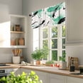 thumbnail image 3 of Color Block Valances for Windows, 42 x 12in, Modernism Minimalist Art Green Black Rod Pocket Kitchen Valance Curtain Light Filtering Window Treatments for Living Room Bedroom, 1 Panel, 3 of 7