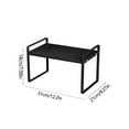 thumbnail image 3 of 2-Tier Metal Kitchen Storage Rack | Alloy Countertop & Cabinet Organizer | 12.2x8.3x7 Inch Spice & Utensil Holder | Black or White, 3 of 6