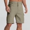 thumbnail image 6 of Bxsruta Men's Nylon Cargo Shorts with Multi Pockets Lightweight Straight Leg Casual Everyday Outdoor Hiking Breathable Quick Dry, 6 of 8