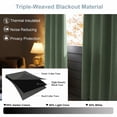 thumbnail image 6 of OVZME 63 Inch Light Green Blackout Curtains for Bedroom, Thermal Rod Pocket Drapes for Living Room, Room Darkening Window Panels 40x63, Set of 2, Light Green, 6 of 7