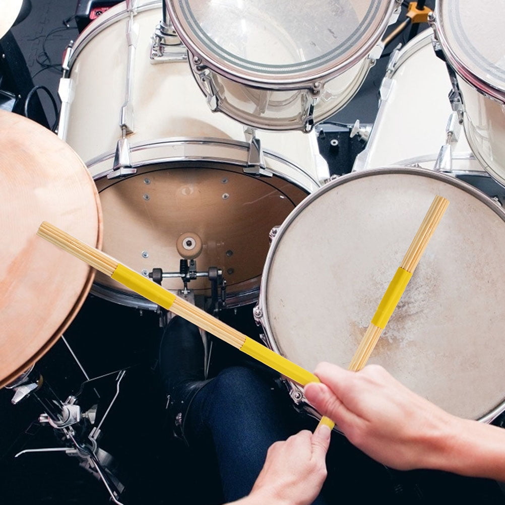 RENACLIPY 4-Pack Professional Wooden Drumsticks with Comfortable Grip, Assorted Colors for Drumming Practice and Performance