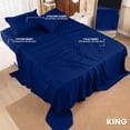 thumbnail image 2 of Juego de sábanas Utopia Bedding King de microfibra cepillada, 4 piezas, 2 of 7