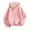 Pink, variant on Kids Sherpa Lined Hoodie Sweatshirt Warm Winter Pullover Long Sleeve For Boys Girls