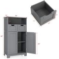 thumbnail image 5 of Giantex Multifunctional Floor Cabinet, Freestanding Bathroom Cabinet with Removable Drawers and Adjustable Shelf for Bathroom, Living Room, Bedroom or Entryway, 24 x 12 x 43 inches (Grey), 5 of 8