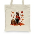 thumbnail image 2 of Welcome Fall Doberman Pinscher Fall Leaves Canvas Tote Bag Doberman Dog Lover Gifts Reusable Shopping Grocery Bag - 02013, 2 of 5