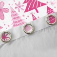 thumbnail image 4 of Manfei Merry Christmas Blackout Curtains Set of 2 (52x84 Each),Abstract Xmas Tree Window Curtains,Pink White Curtains and Drapes For Boys Kids,Ultra Soft Home Decor, 4 of 6
