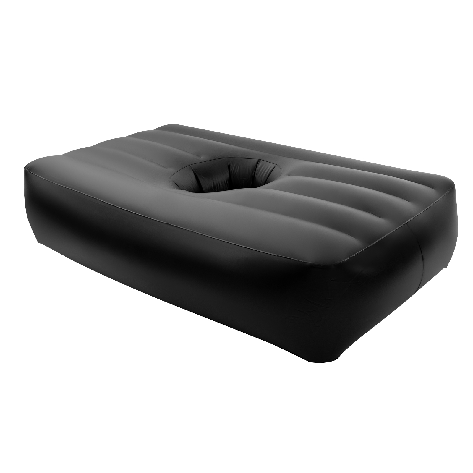 ToppiJoy BBL Bed 72*40*17in Inflatable Mattress with Hole, BBL Bed After Surgery for Sleeping, Ergonomics PVC Pregnancy Bed, Inflatable Mattress Air Mattress for Camping Traveling Hiking (Black)