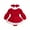 Red, variant on 0-24M Christmas Baby Girls Romper Dress 3M 6M 12M 18M 24M Long Sleeve Star Moon Print Ruched Ruffles Jumpsuits with Headband
