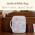 thumbnail image 6 of chaqlin Cartoon Pig Bible Cover with Double Zipper Washable Quilted Bible Case for Women Easy to Carrying, Lightweight Portable Scripture Book Cover Bags, Christian Gift for Women, 6 of 7