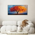thumbnail image 3 of TOARTi Tree of Life Wall Art Red Orange Leaves Framed Colorful Canvas Painting For Living Room Bedroom Office 20x40 Inch, 3 of 10