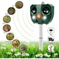 thumbnail image 2 of Ultrasonic Animal Repeller Solar Waterproof with Motion Sensor, Flash, USB Rechargeable, Effective Repellent for Dog Cat Deer Raccoon Rabbit Squirrel Bird Farm Garden Yard, 2 of 5