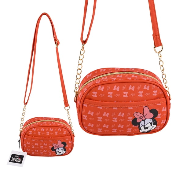 Disney Minnie Mouse Crossbody Camera Bag - 7.5" - Stylish and Versatile - Compact - Adjustable Strap, 1 Count