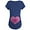 Navy, variant on - Valentine Butterfly Heart Maternity T Shirt - Maternity Dark T-Shirt