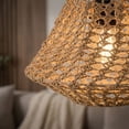 thumbnail image 6 of 11.81in Woven Rattan Lamp Shade Rustic Farmhouse Pendant Light Cover for Kitchen Island Living Room Hanging Fixture, 6 of 8
