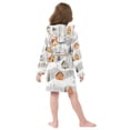 thumbnail image 7 of FORMRS Niños Bathrobe Unisex Hooded Robe Soft Plush Pajamas Sleepwear, Size 10-12T, Orange Snow Houses, 7 of 7