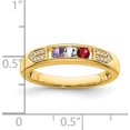 thumbnail image 4 of 14K Yellow Gold Family Jewelry Diamond Semi-Set Ring (Size 7) Made In China xmr48/3, 4 of 5