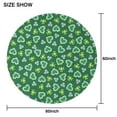 thumbnail image 6 of Welcome St.Patrick's Day Clovers Leaf Round Table Cloth,Wrinkle Free Table Cover with Polyester,Waterproof Reusable Tableclothes for Easter Birthday Picnic Wedding (Round,60x60inch), 6 of 6