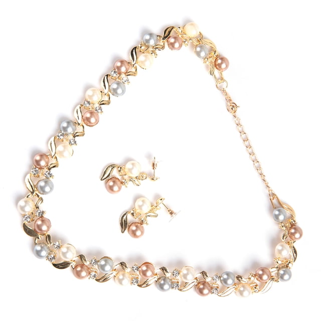 Conjunto de Joyería Nupcial, Con Decoración de Diamantes de Imitación, Estilo Moderno, Material de Aleación Duradero, Especial y Exquisito, Adecuado para Citas, Fiestas,