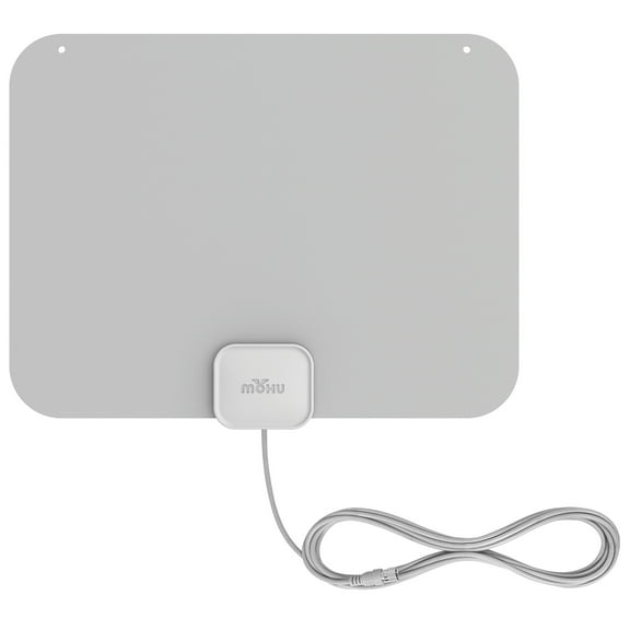 Mohu Leaf Indoor TV Antenna 12ft Coaxial Cable, 40 Miles Reception Range