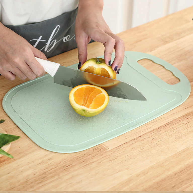 Travelwant Flexible Wheat Straw Cutting Board Mats in Unique Modern Neutral Colors with Food Icons & Easy-Grip Handles, BPA-Free, Non-Porous, 100% Non