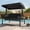 Black, variant on SOLLED 3-Seat Porch Swing with Stand 800 LBS Heavy Duty Outdoor Patio Swing Bed with Adjustable Canopy and Cup Holders for Backyard Garden,khaki