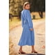 thumbnail image 2 of Vestido PRETTYGARDEN 2025 Swiss Dot Midi Azul Claro con Escote en V Talla M, 2 of 8