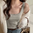 thumbnail image 1 of mfyjkho Camisetas Sin Mangas Para Mujer, Camisola De Verano Sin Mangas Con Cuello Redondo Y Encaje Cómodo Para Mujer Tops Bohemios Para Mujer S, 1 of 4