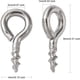 thumbnail image 2 of 50 unidades de pasadores de rosca con forma de ojo, de acero inoxidable 304. Mini pasadores de rosca con forma de ojo para colgantes. Conectores., 2 of 4