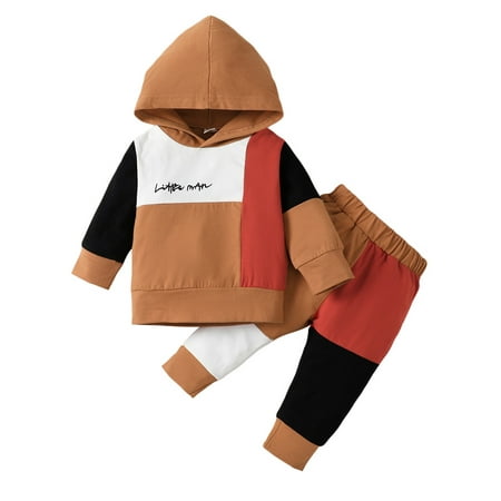 

aturustex 2Pcs Infant Baby Boy Active Hoodies Set Fall Winter Letters Print Pullover Sweatshirt with Hat Camo Pants 0M 3M 6M 12M 18M 24M