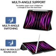 thumbnail image 5 of Deokke Compatible Con Ipad Pro De 11 Pulgadas Funda De 4.ª/3.ª/2.ª/1.ª Generación (2022/2021/2020/2018) Con Portalápices Funda Trasera De Tpu Funda De Encendido/Apagado Automático Con Carga De 2.º Láp, 5 of 5