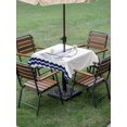 thumbnail image 5 of Square Outdoor Tablecloth with Umbrella Hole Navy Blue Sailboat Nautical Outside Table Cloth Waterproof Patio Table Cover Coastal Ocean Sea Zipper Tablecloths for Picnic Party Camping 60x60 Inch, 5 of 8
