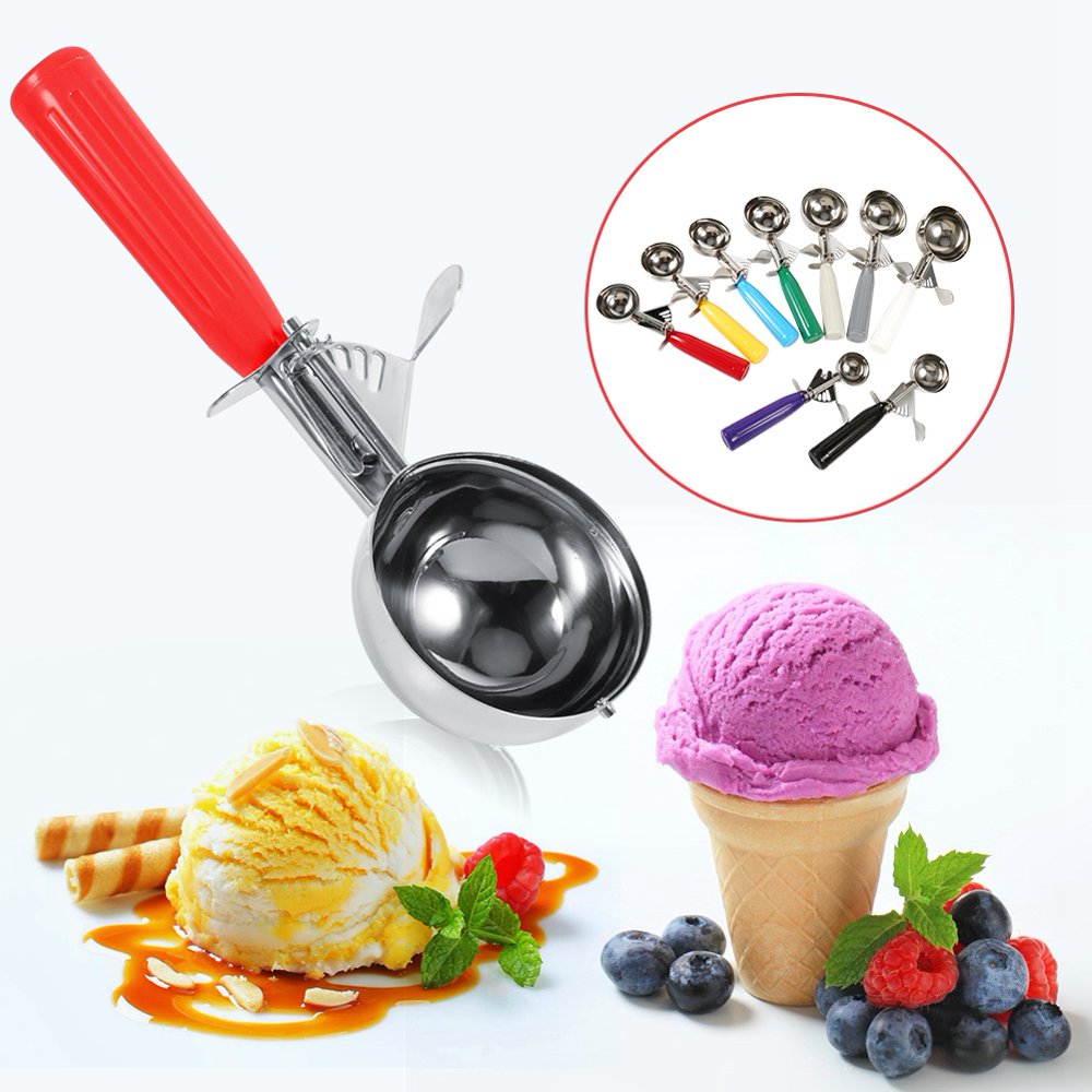 WALFRONT Ice Cream Spoon,Ice Cream Scoop,1Pc Practical Stainless Steel