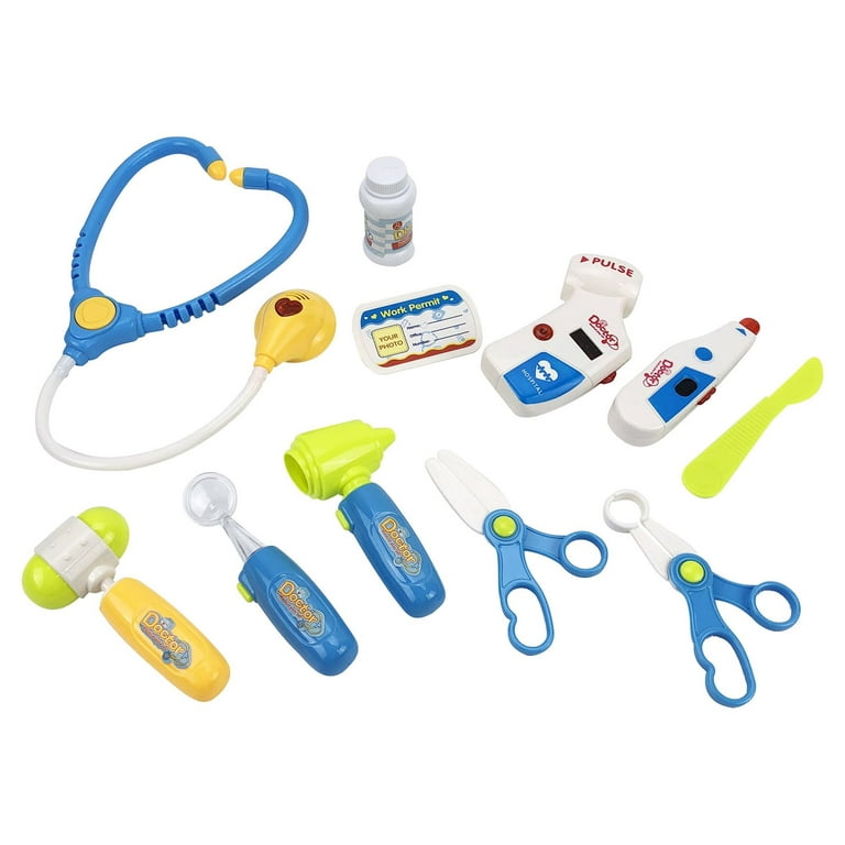 Toy Medical Kit Kids Pretend Play Doctor Kit Playset Carrying Case 11 PCS