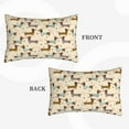 thumbnail image 2 of Daiia Dachshund Dog Bedding Waterproof Pillow Protector Zippered Queen – Bed Bug Proof Pillow Encasement-14"x20", 2 of 6