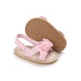 thumbnail image 2 of Seyurigaoka Baby Girls Summer Beach Sandals, Cotton Bowknot Open-Toe Sandals with Nonslip Soles, 2 of 8